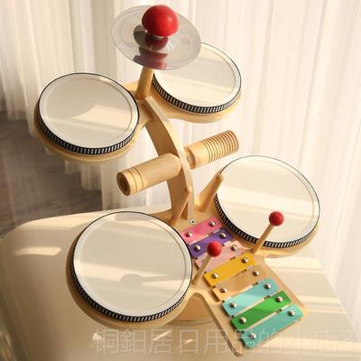高档幼儿园奥尔夫打击全乐器套儿童木鱼铃碰铃响板沙锤架子鼓鼓双