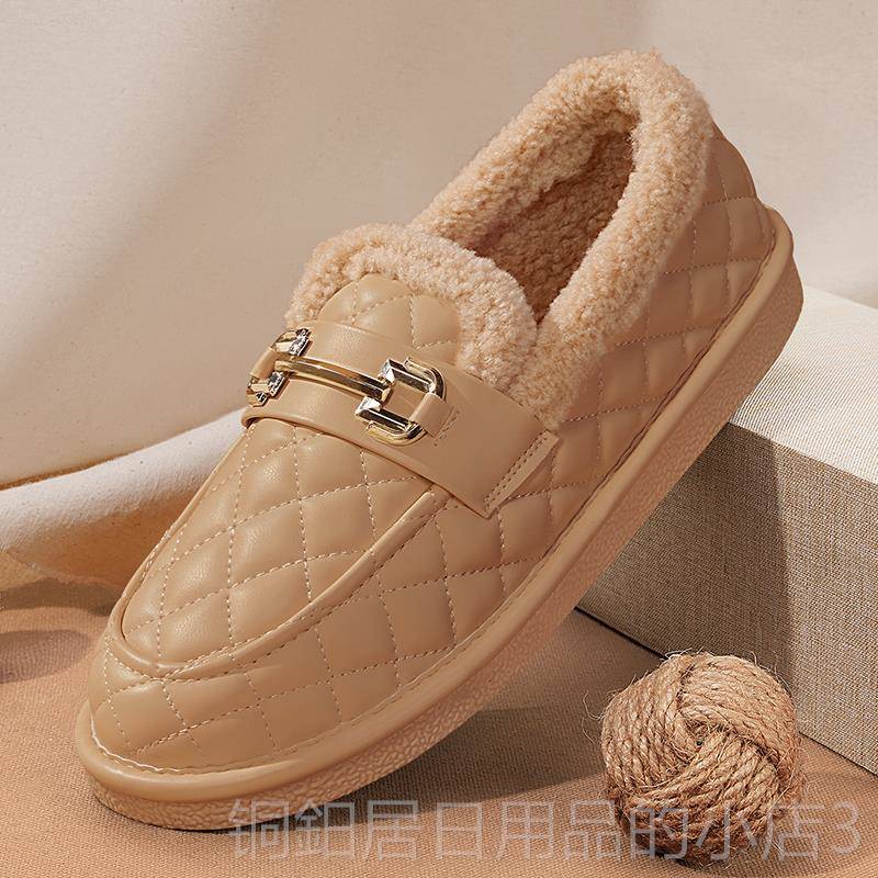 高档0棉鞋女冬北加绒224新款防滑老京保布鞋加厚一脚蹬秋老人暖雪