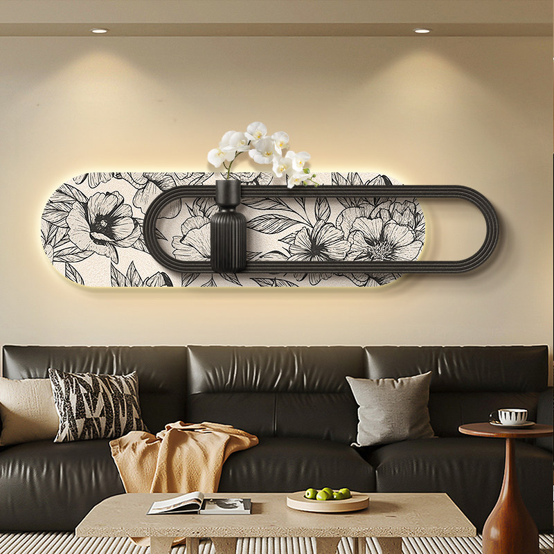 2024新款中古风客厅装饰画高级感南洋风抽象壁画复古沙发背景挂画,家居饰品,现代装饰画,淘宝优惠券,粉丝福利购,淘宝优惠卷