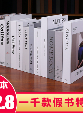 现代仿真书假书道具书装饰书家居创意小摆设客厅样板房装饰品摆件