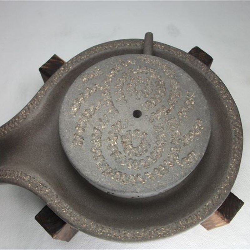 套装宜兴紫砂大石磨时来运转壶托底座茶壶垫雕塑摆件茶海茶盘磨盘