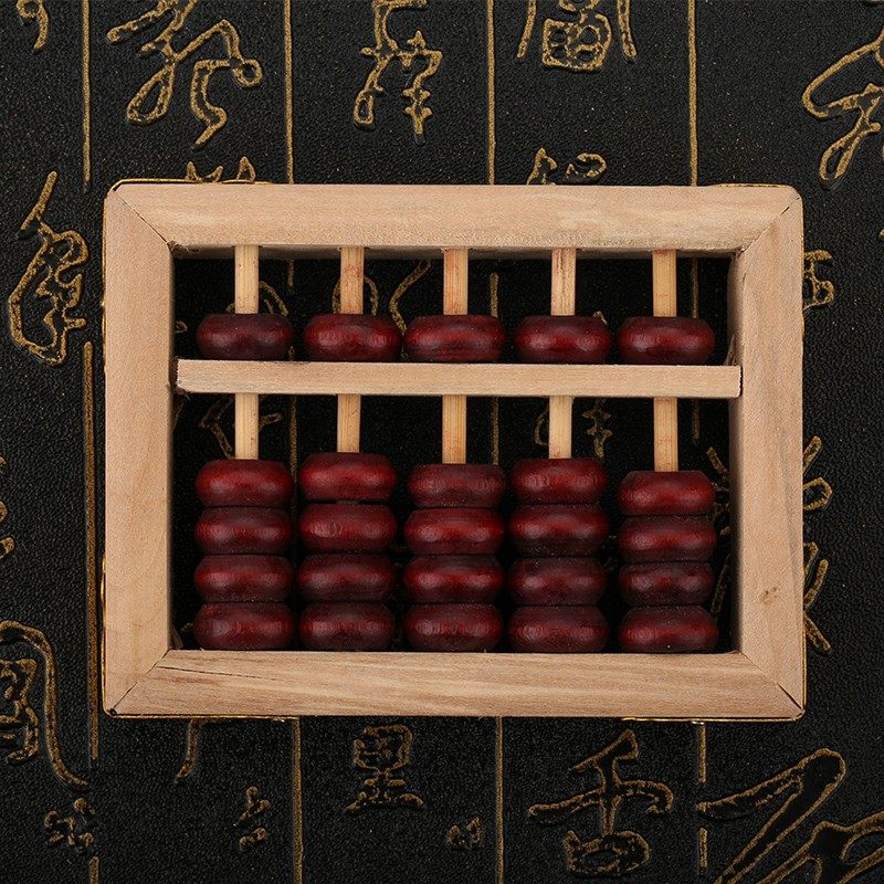 仿古五档算盘迷你算盘小巧玲珑实木珠心算盘礼品算盘实木手工工艺