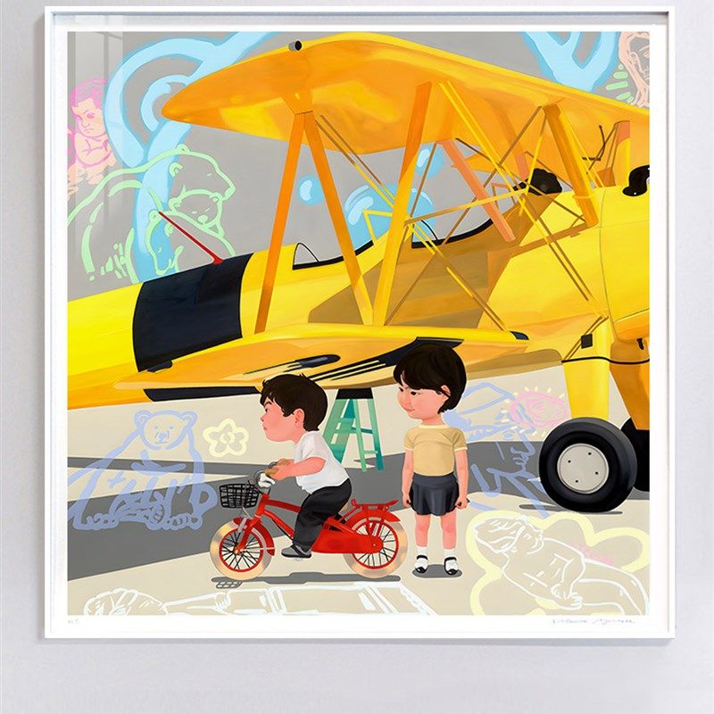潮流艺术画刘颖版画大尺寸大幅壁画餐厅客厅装饰画沙发背景墙挂画