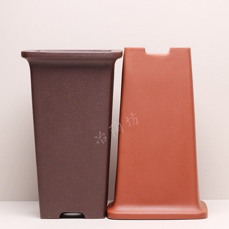 宜兴紫砂盆景盆家用室内桌面陶瓷盆四方瓢口签筒兰花盆透气透水,鲜花速递/花卉仿真/绿植园艺,花盆,淘宝优惠券,粉丝福利购,淘宝优惠卷