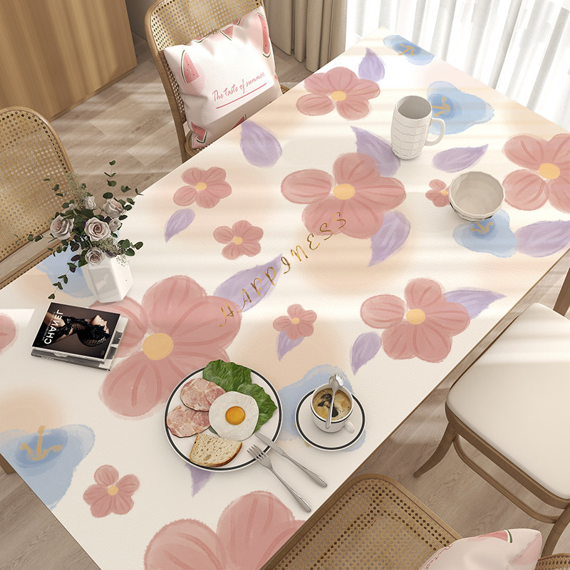 花卉Q弹硅胶餐桌垫防水防油防烫耐脏免洗皮革桌布垫茶几垫长方形,居家布艺,桌布,淘宝优惠券,粉丝福利购,淘宝优惠卷