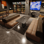 奶茶店桌椅咖啡厅清吧餐桌椅组合酒吧卡座沙发售楼处洽谈接待桌椅