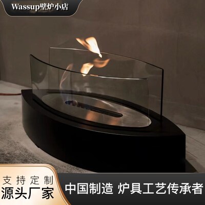 欧式真火壁炉火焰灯氛围装饰桌面摆件客厅民宿酒店艺术观赏取暖炉