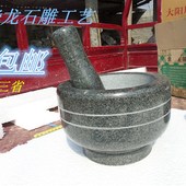 精致青石石臼家用特大号22厘米捣糍粑辣椒捣蒜器捣药罐捣碎器擂钵