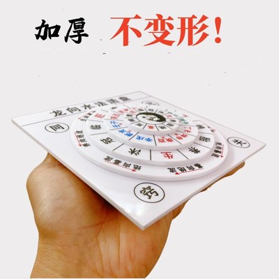 龙向水法活盘水法罗盘三合四局加厚不变形八宅吉凶五决五层转动