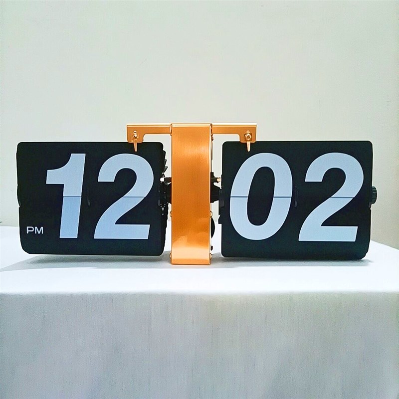 创意家居欧式复古自动翻页钟表单挂摆钟简约时尚挂钟大号客厅座钟