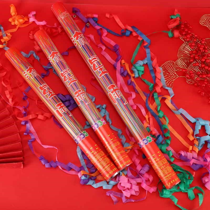 礼炮用品喷花筒礼花流星雨彩带清明礼花彩炮彩花喷花筒喷彩带手持