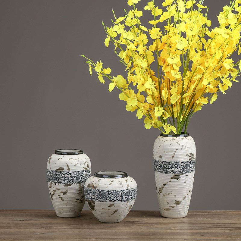 陶瓷花瓶复古陶罐水培干花鲜花花插客厅酒店橱窗软装插花装饰摆件