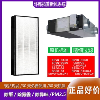 适配环都拓普新风机ERVQ-D250/350-C250/350PD2防雾霾HEPA过滤网