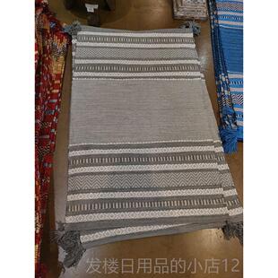 正品印进口手工编织度棉地毯瑜伽垫洛哥斯堪纳维亚风格高端客厅卧