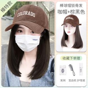 正品套帽子假发体时尚假真发女长发假发全头自然仿发全真人发一假