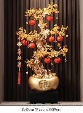 正品入户玄关发财厅招财摆树件客办公室事礼事如意落地装饰乔迁新