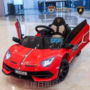 正品博基尼兰儿童电可车四动轮带遥控宝宝可坐电动汽车大人站亲子