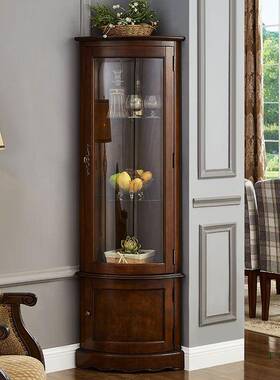 美实木角柜墙角MDZ柜家用多功能三边角柜墙靠角落柜餐边酒柜置物