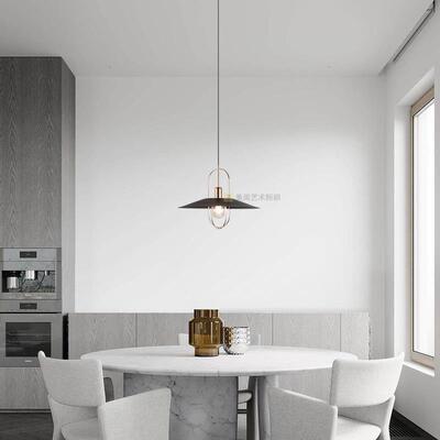 202馆复3年新款餐厅吊灯简温馨单头铁艺草TJA帽古民宿酒吧台约餐