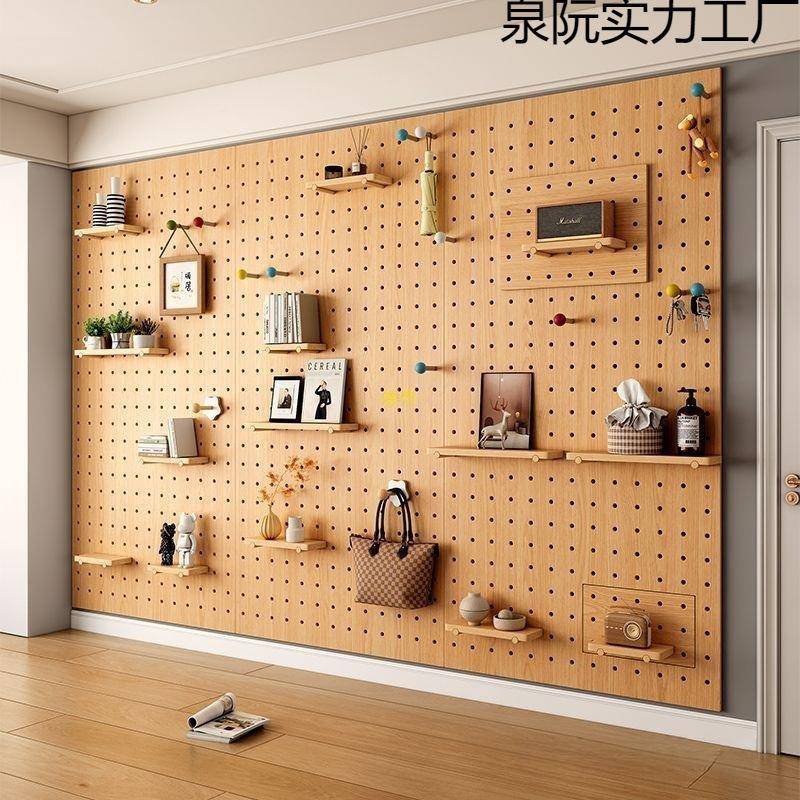 爆款展入示壁挂板洞洞板装户玄关置58600物收纳架幼儿园实木架洞