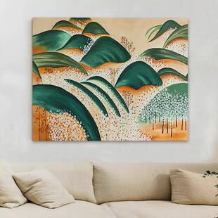 室纯手绘大幅花卉挂五瓣青山油画99859沙发画背景客厅卧装饰画肌