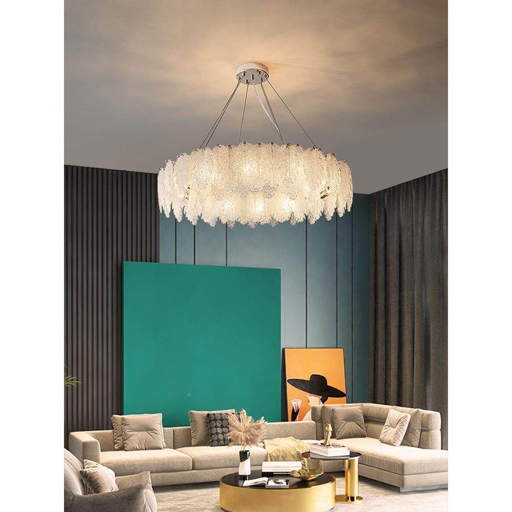 新款轻奢水晶5991璃吊灯客简厅现代高档约LED灯饰复式楼大厅豪玻