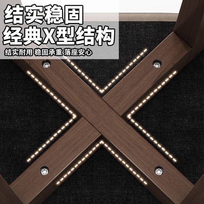 实TVJ凳子家代用小现简约餐桌圆板凳商用胡桃色木木头方凳可叠放