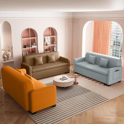 小户储物沙发科技布免洗GSC多能卡座功奶油风布艺网款收红纳沙型