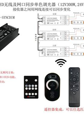 LED无线触摸调光器LED灯带光色ZRF器无线射频同步调调光器PW单M