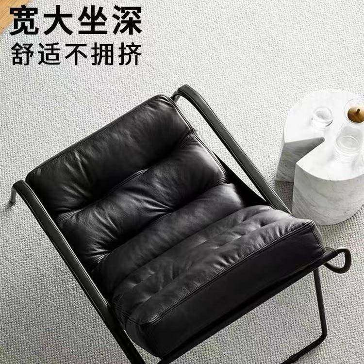 意式极设计EWN师创闲意休客厅椅子酒店民宿轻奢羽简绒单人椅子