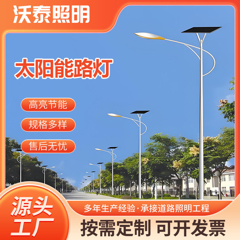 6米农村太阳能路灯LED道路灯农村新建设路灯户外防水太阳能路灯