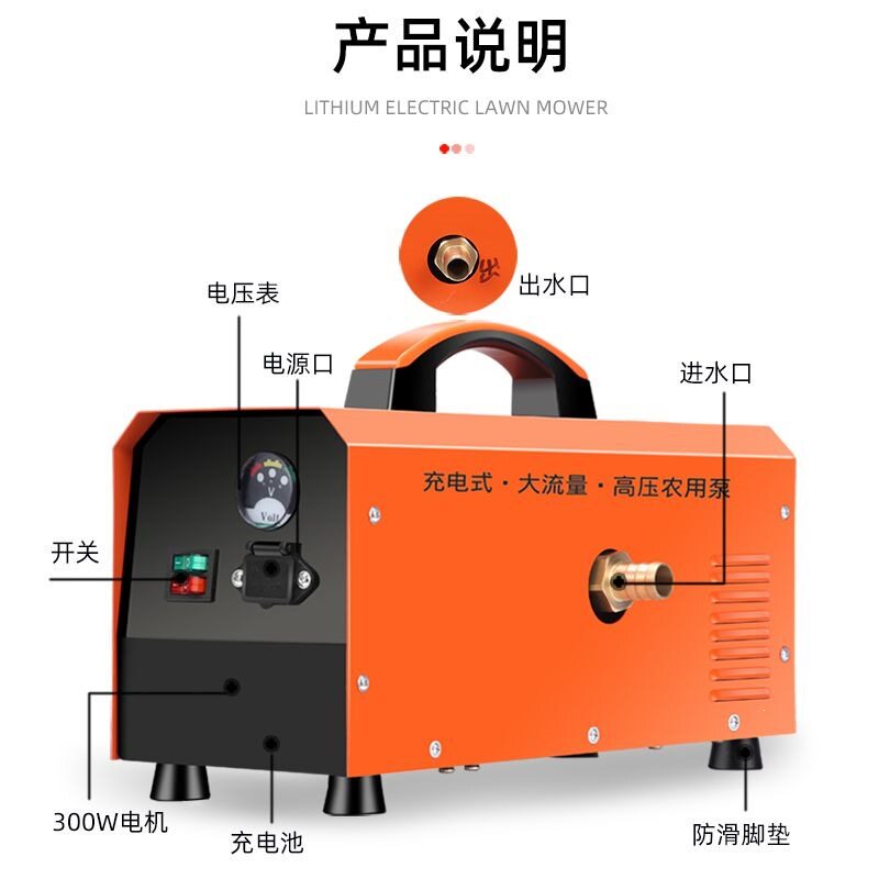 充电小型电动自吸水泵浇灌洗车