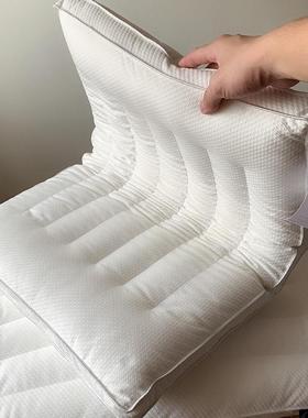 家用单12860仪人5公分低枕枕头低硬度芯征纤维柔绒枕睡眠透气护颈