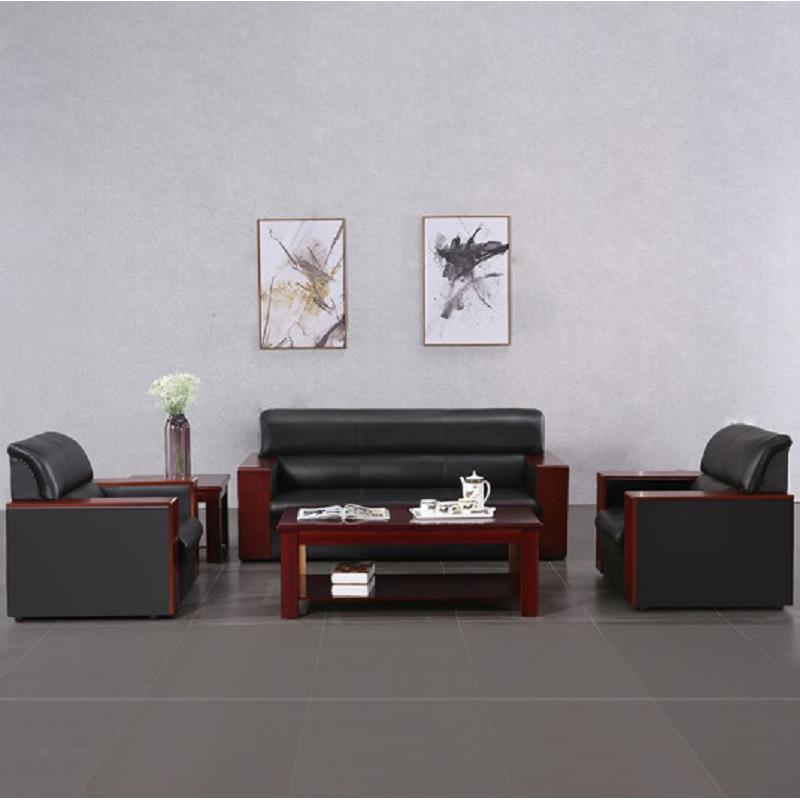 简约现代办公室西皮单人三人沙发茶组合商务待接会20220928客位办