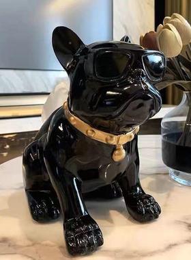 大号电储钱罐存钱罐客厅法狗斗装边饰中式只进不出视柜简ANN约几