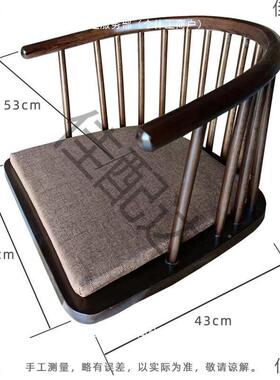 扶矮木YZE无腿子手和圈椅椅落地榻榻米座椅飘窗床上靠背实椅室垒