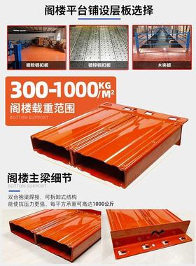 阁平台重货楼架搭建二层钢结构型仓库拆室内办公室隔层可RGI卸铁