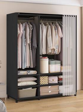 简易衣柜日式衣家用卧室多层防尘加粗NGQ抽屉大容落量收纳布地衣