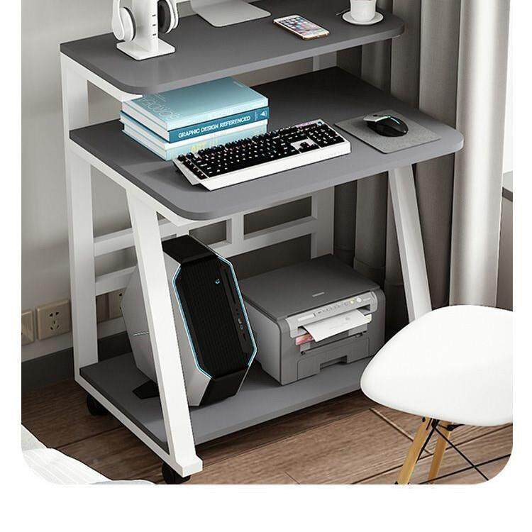 电脑子户桌CKK小型桌小型家迷你移动书桌单人卧室简易简用约双层