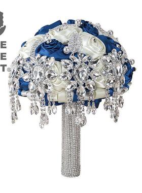 ew结edin手g手捧花婚庆用品DXT高档水钻手工捧花婚用品