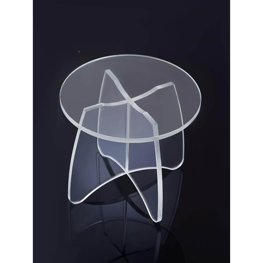 亚克透明26小凳子家用加厅厚矮凳客厅力茶几凳圆儿童小板凳客沙发