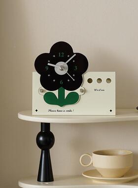 Man新deld式a玄关时钟摆件客厅意摆放座SXZ钟表2025创款电视柜装