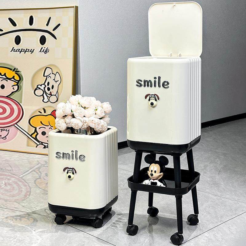 免CIE弯垃圾桶家腰用高值颜轻奢客厅卧室厨房卡通厕可爱卫生间所,鲜花速递/花卉仿真/绿植园艺,其它园艺用品,淘宝优惠券,粉丝福利购,淘宝优惠卷
