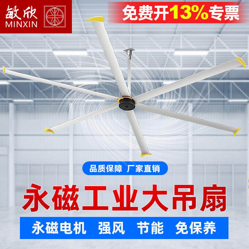 永磁大吊扇7米3工业大吊扇仓库厂房车间室内篮球场覆盖降温