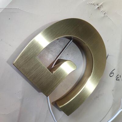 不锈钢发光光字亚克力无边背告发字不锈钢发光广75字脂字树现货