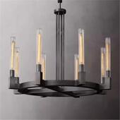 复楼挑高客厅16 nne968le铁艺吊灯出口版 美式 约轻简奢RH用灯具Ca式