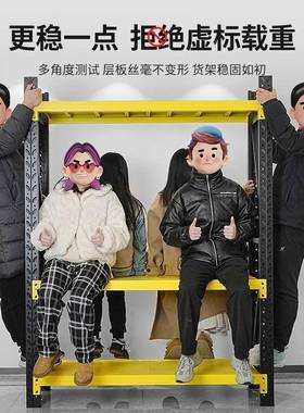 仓储货架多层置物仓铁库重型落地展示架250513架厚家用超市多功能
