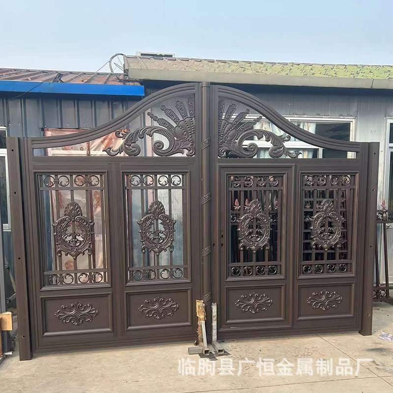 铝艺别墅大门铝合金大门别墅桥梁护栏庭院围墙铝栅栏铝艺阳台栏杆