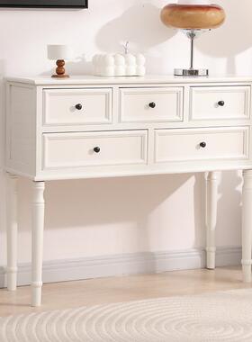 玄关柜实柜木美收纳储柜门物DSS厅卧室客厅靠墙小柜子桌式黑色装