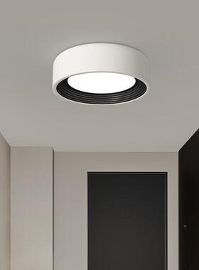 式极简吸顶灯过道灯智能ed护l阳台灯黑色入眼户玄关DLS走廊意吸顶